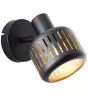 Brilliant Tyas Wall Light Aluminium Metal Black Gold | Suitable for 1x E14